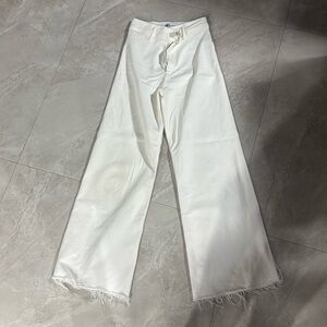 WHITE ZARA MARINE JEANS WIDE LEG
